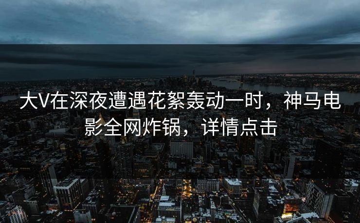 大V在深夜遭遇花絮轰动一时，神马电影全网炸锅，详情点击
