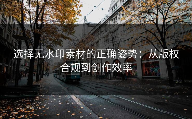 选择无水印素材的正确姿势:从版权合规到创作效率 选择无水印素材的正确姿势:从版权合规到创作效率